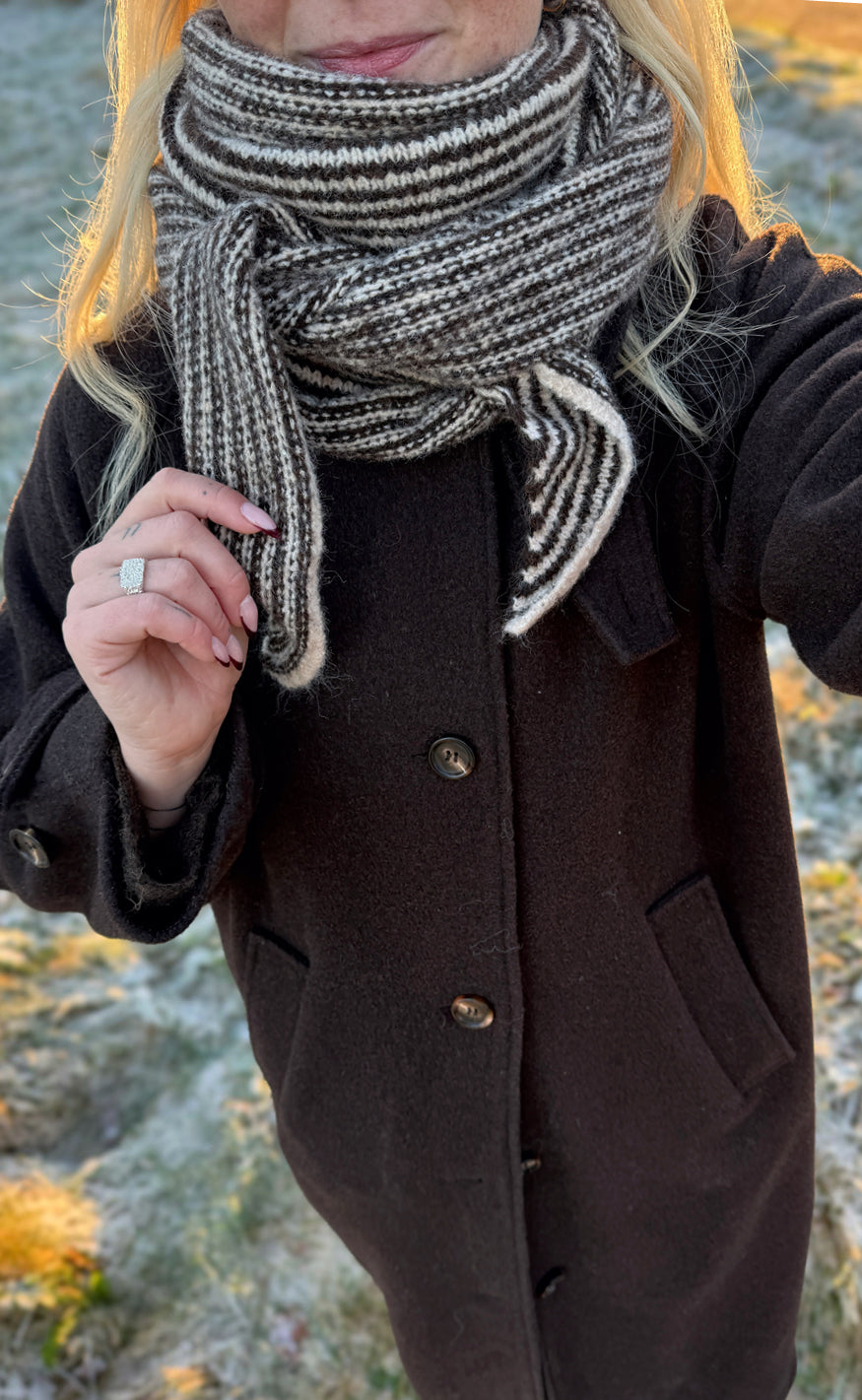 Say INA Copenhagen Tørklæde - Sophie - Brown Striped